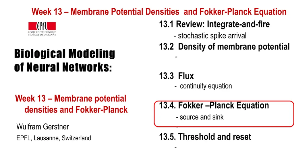 week 13 membrane potential densities and fokker 2