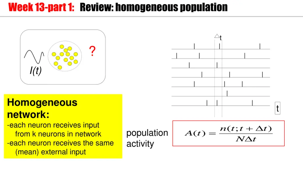 week 13 part 1 review homogeneous population