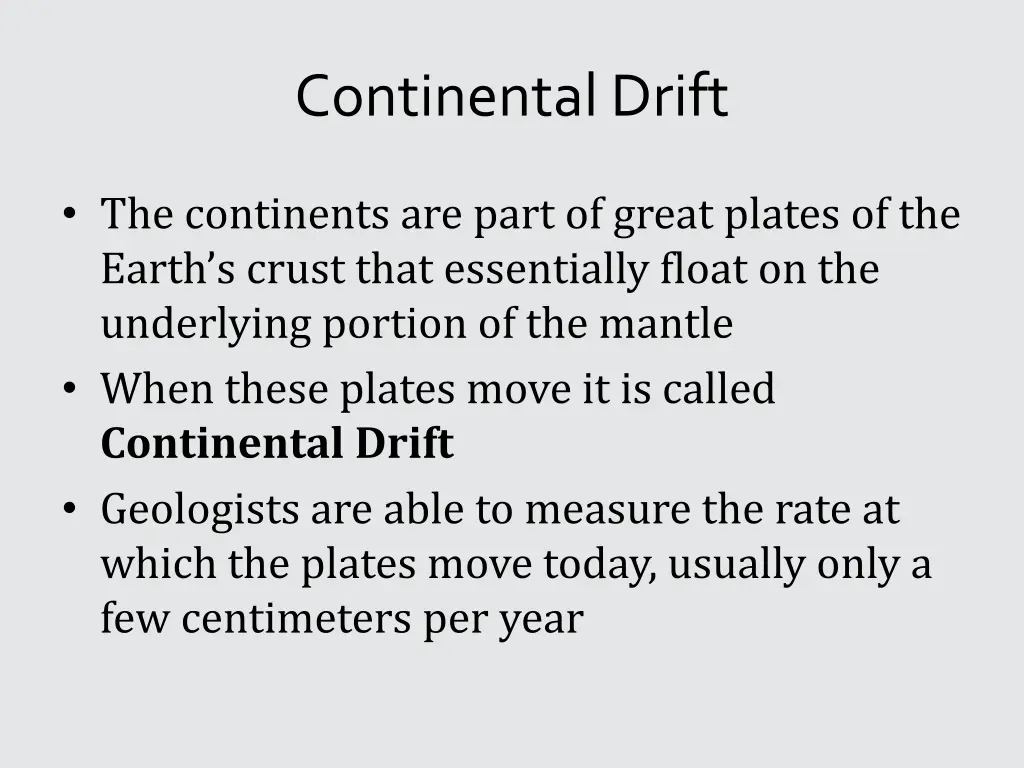 continental drift