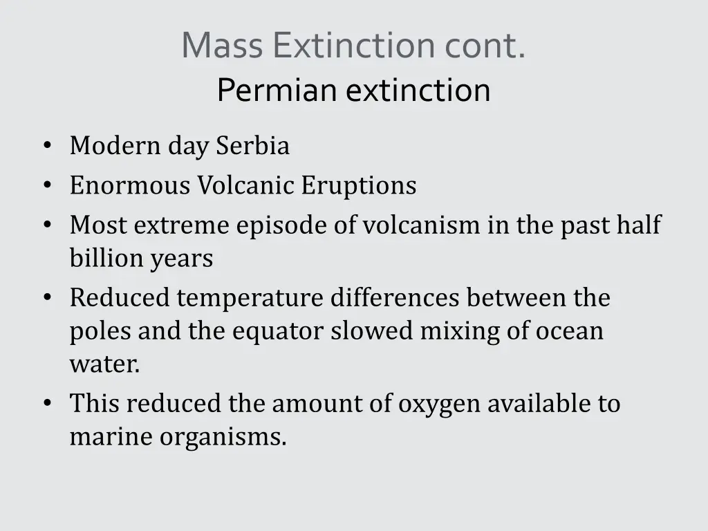 mass extinction cont permian extinction