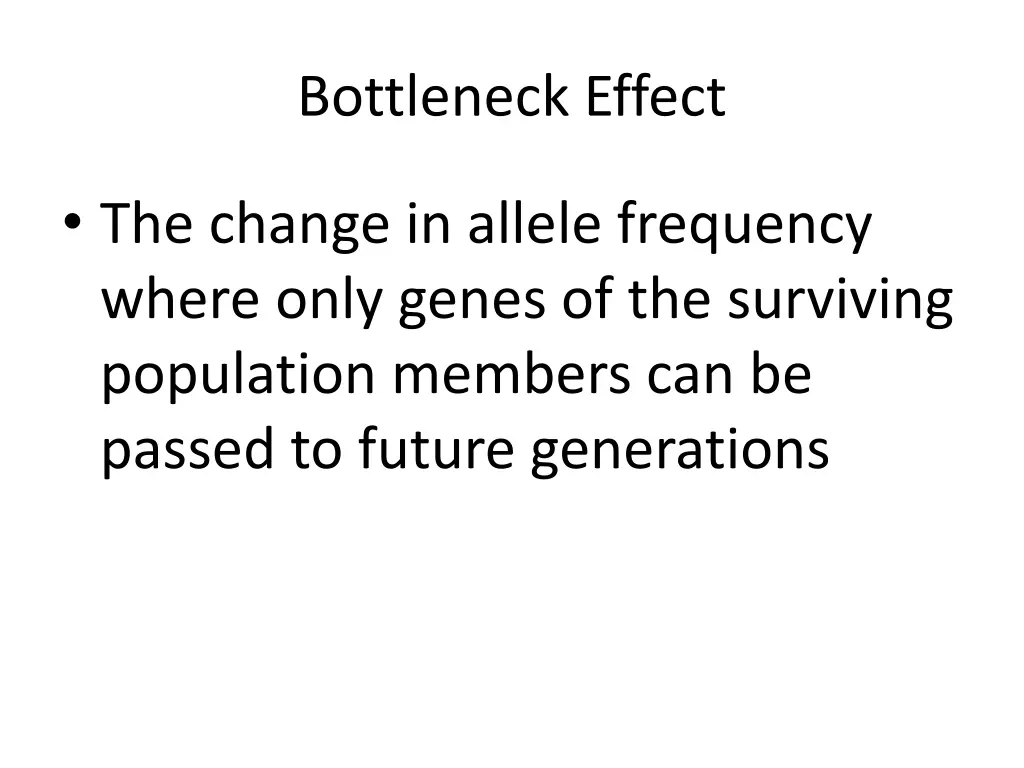 bottleneck effect