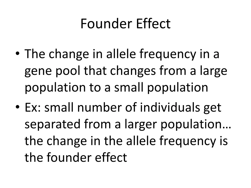 founder effect