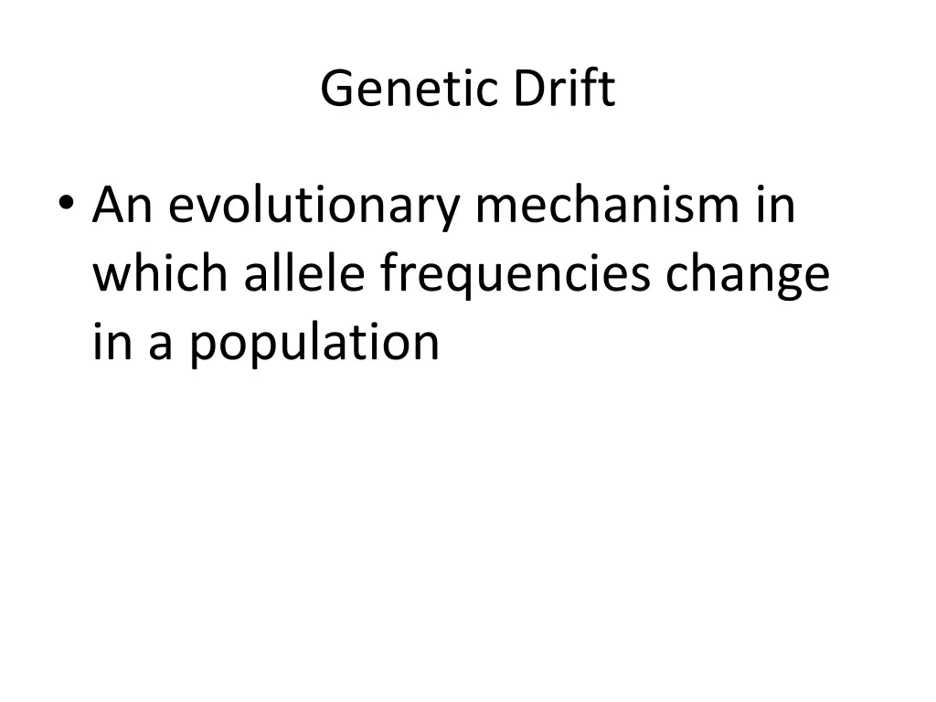 genetic drift