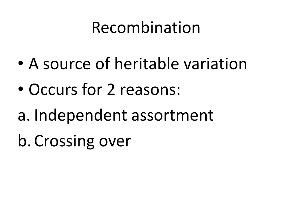 recombination