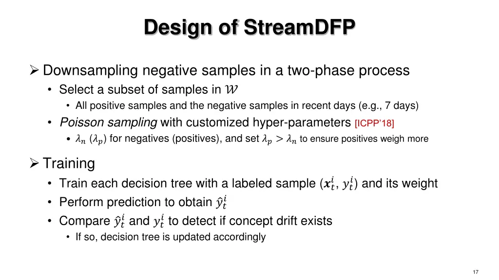 design of streamdfp