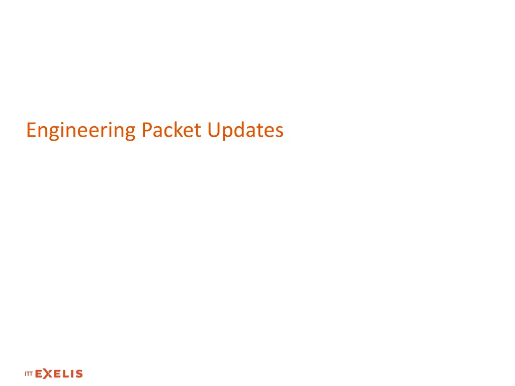 engineering packet updates