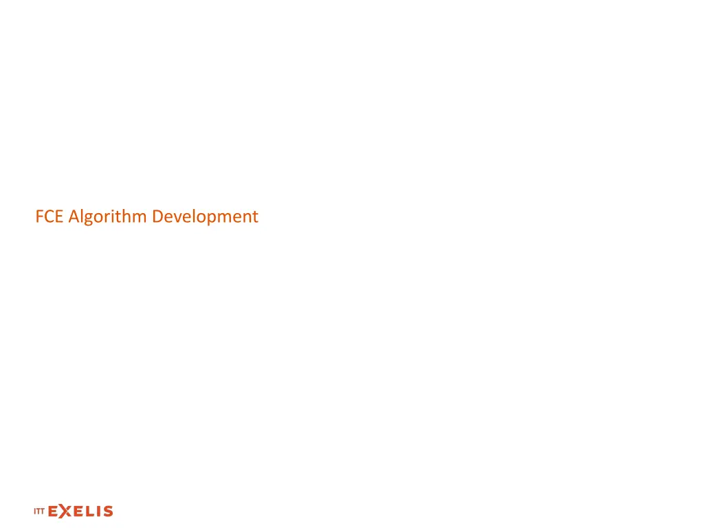 fce algorithm development