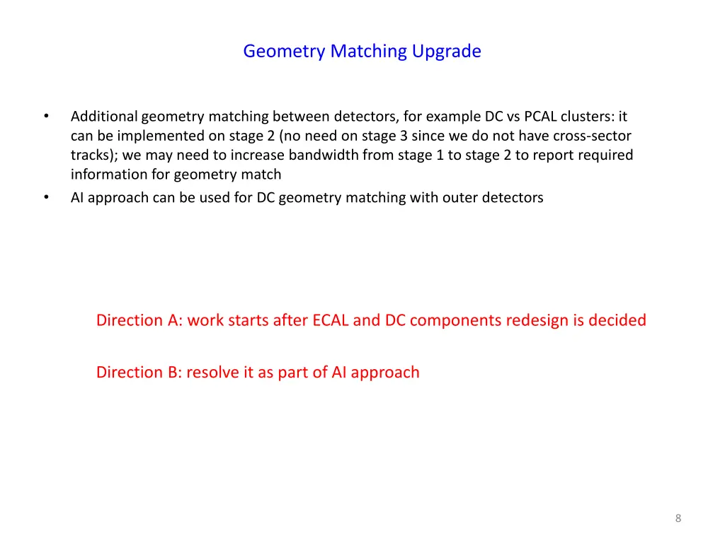 geometry matching upgrade