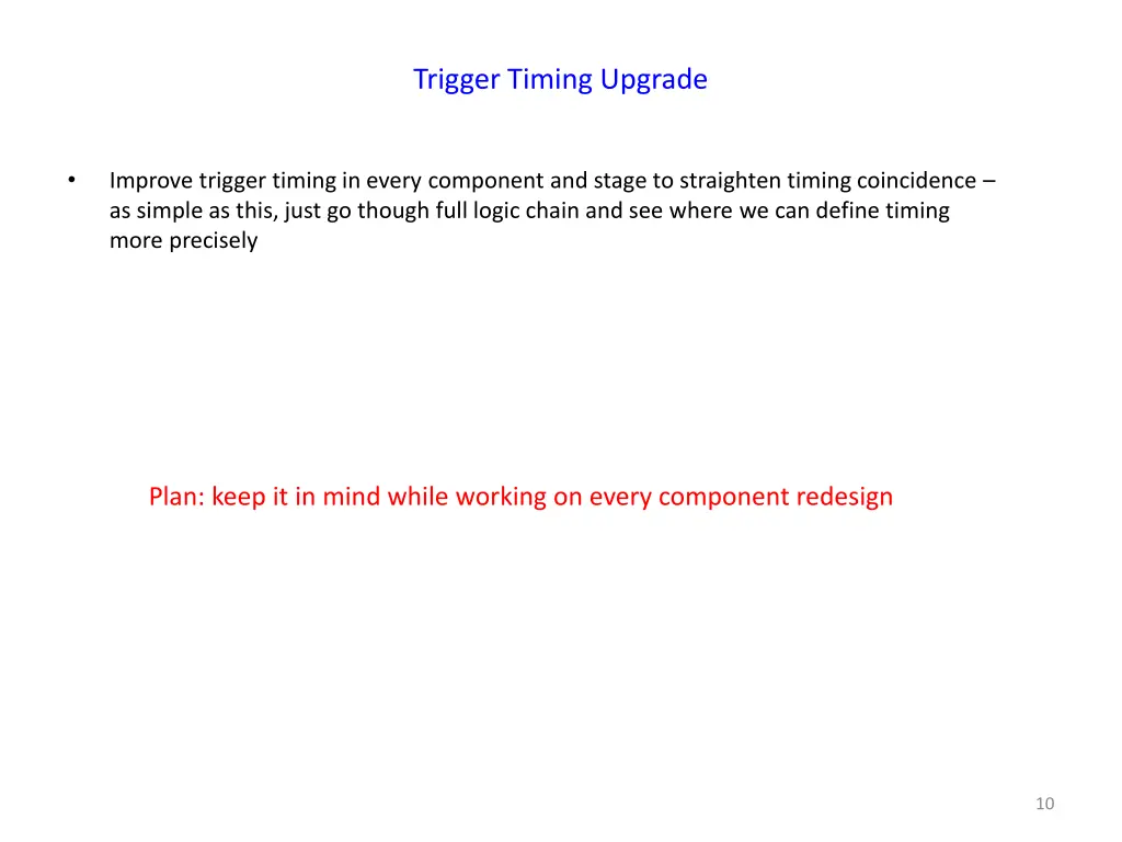 trigger timing upgrade