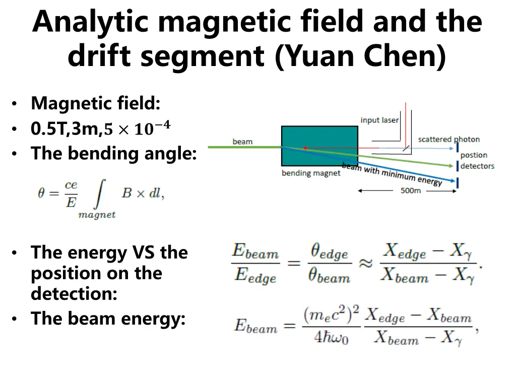 analytic magnetic field and the drift segment