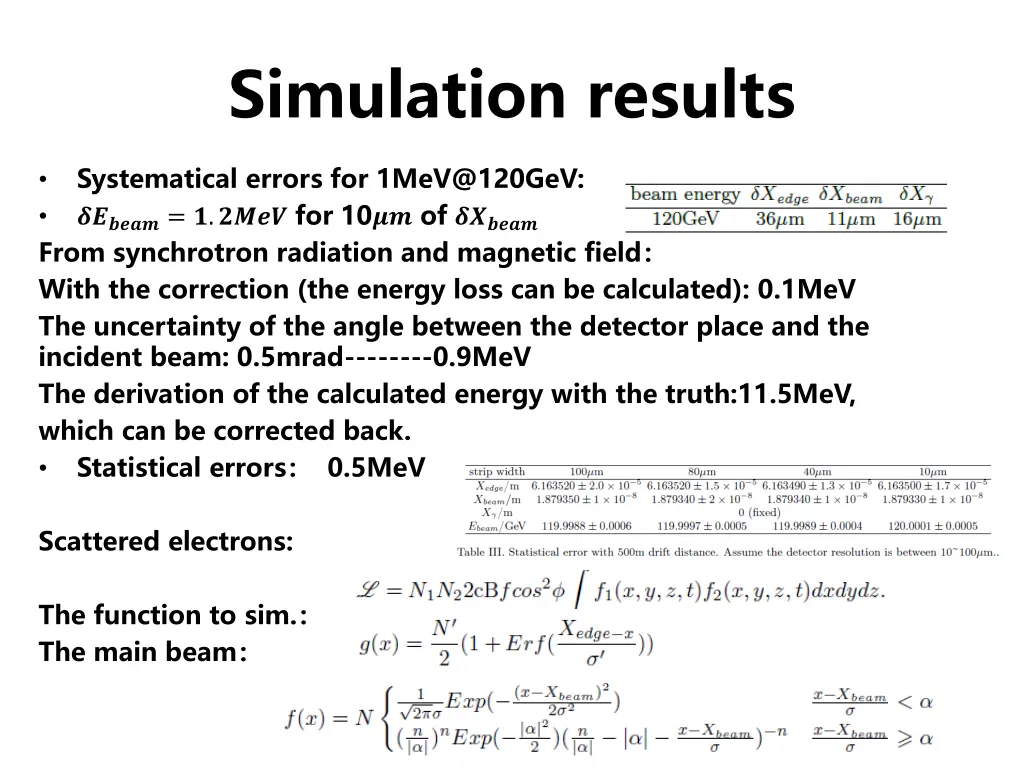 simulation results