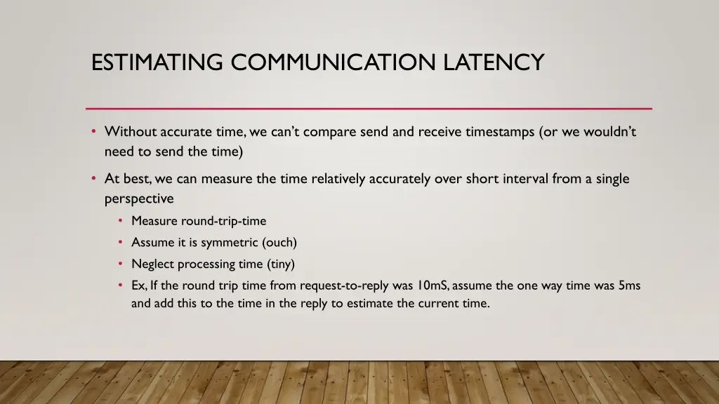 estimating communication latency