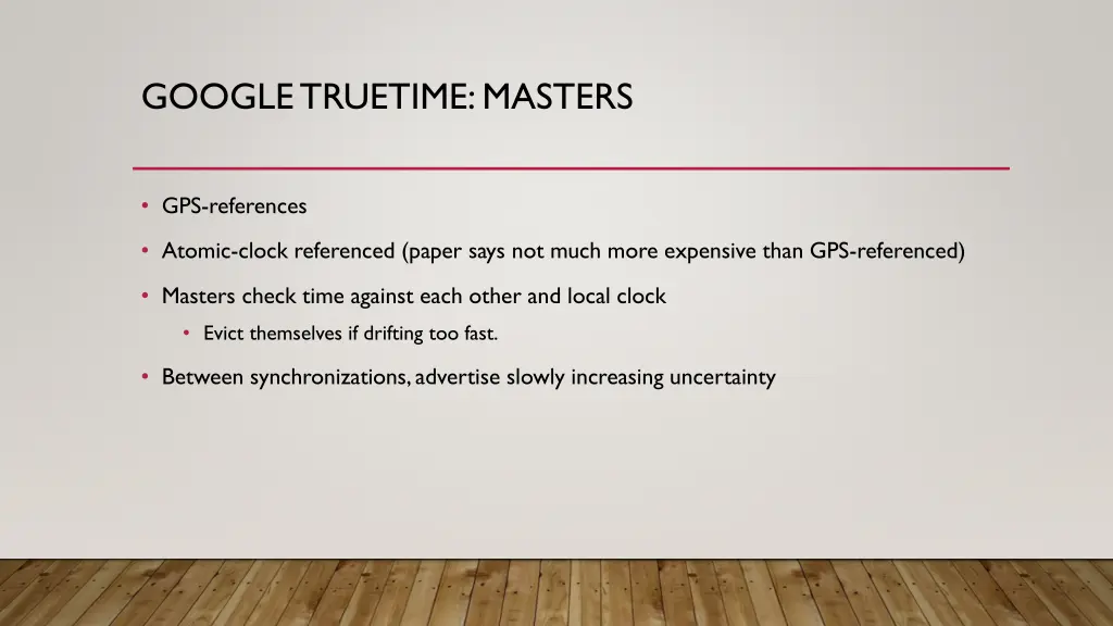 google truetime masters