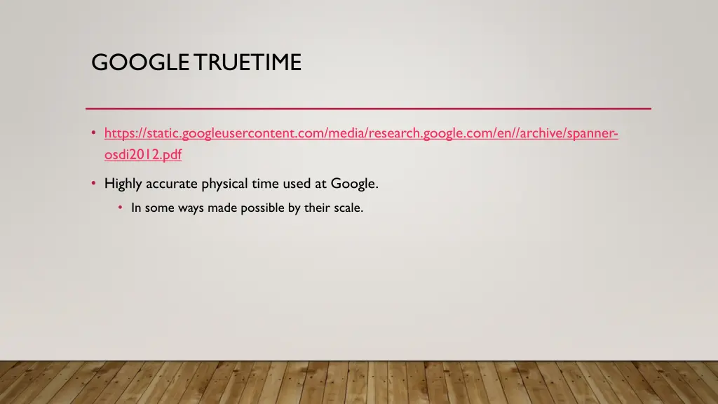 google truetime