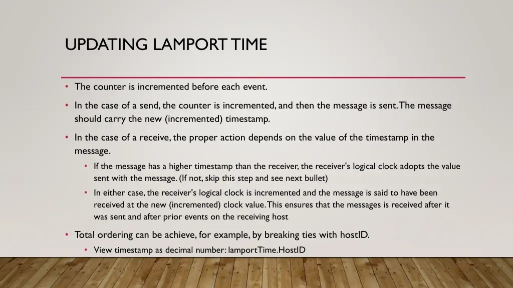 updating lamporttime