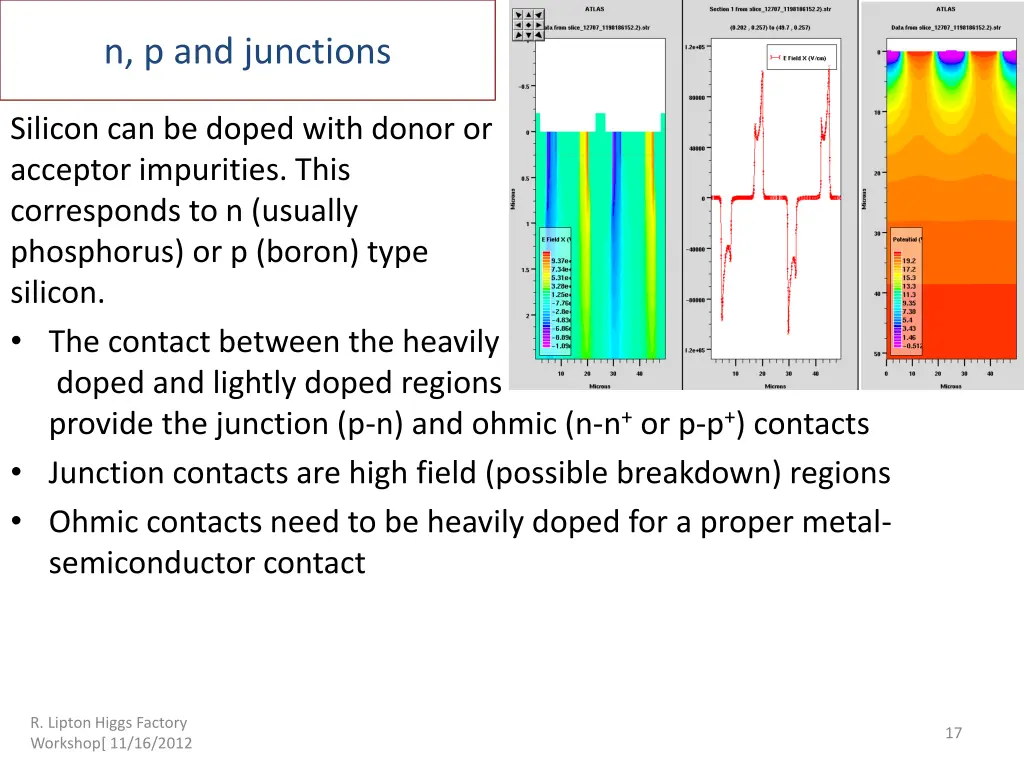 n p and junctions