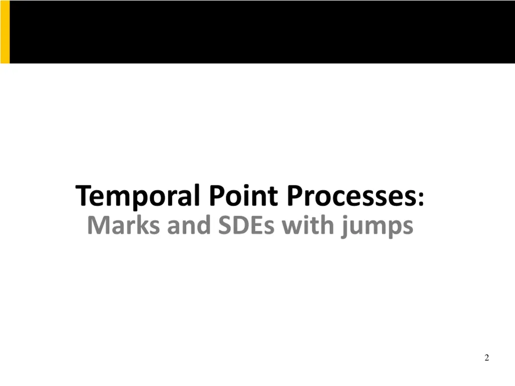 temporal point processes marks and sdes with jumps