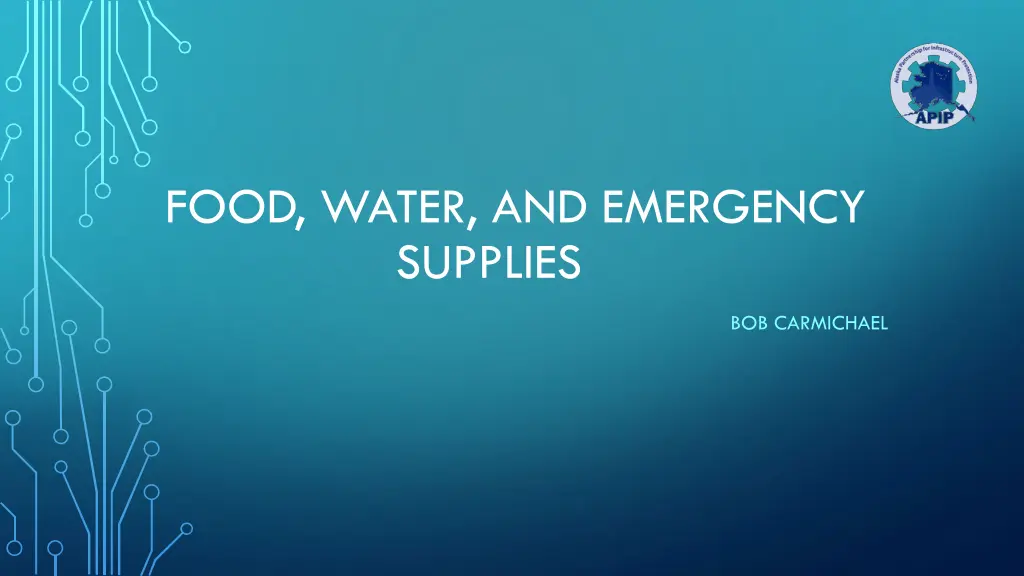 food water and emergency supplies