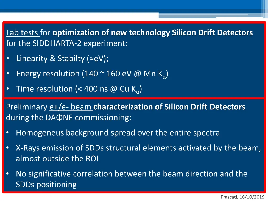 lab tests for optimization of new technology