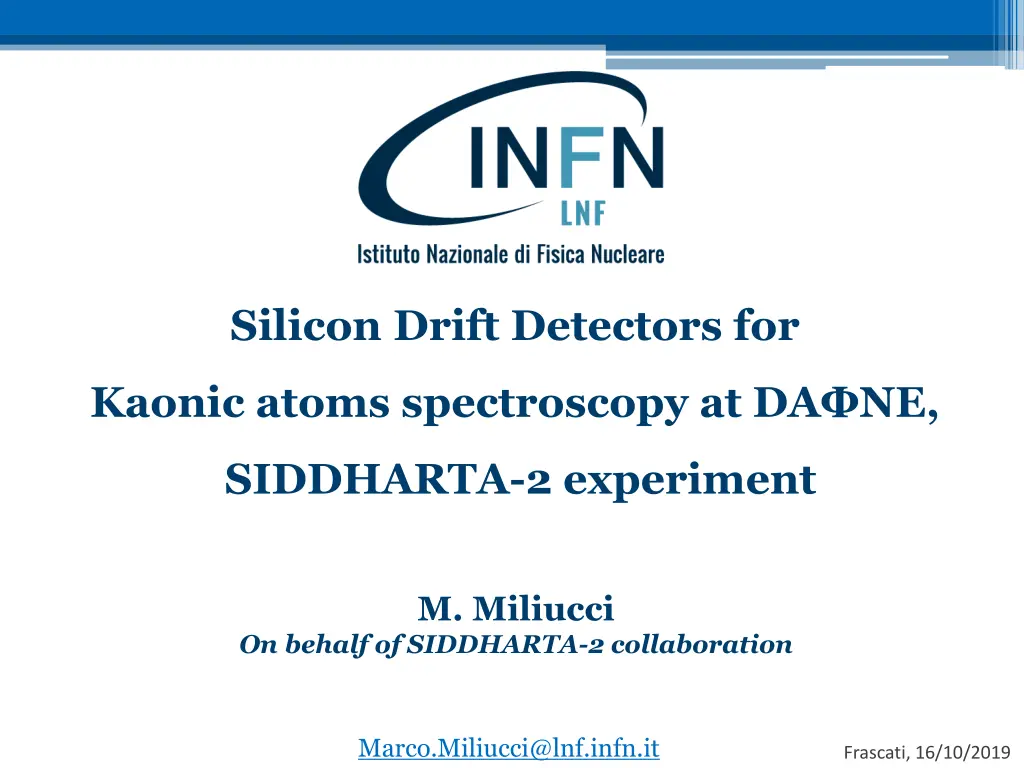 silicon drift detectors for