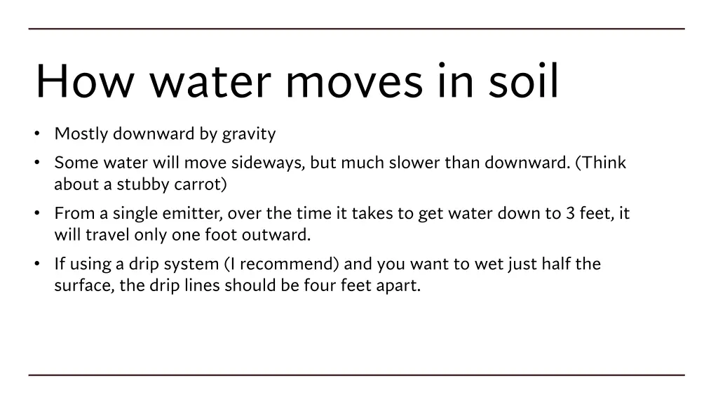 how water moves in soil