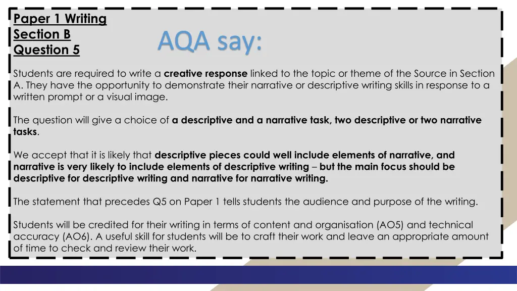 paper 1 writing section b question 5