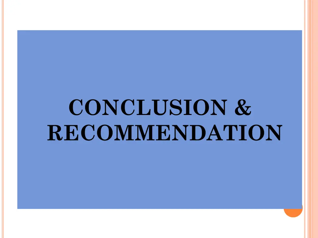 conclusion recommendation