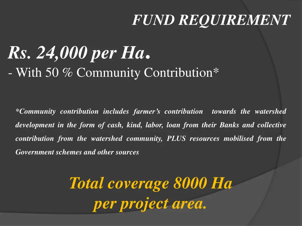 fund requirement