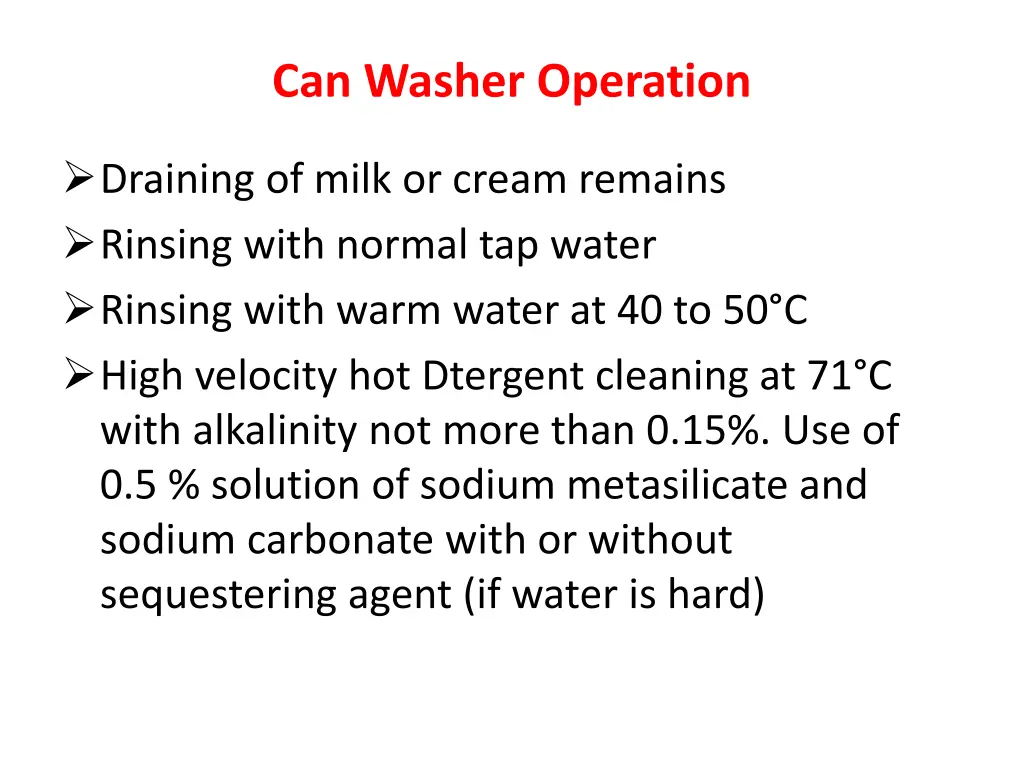 can washer operation