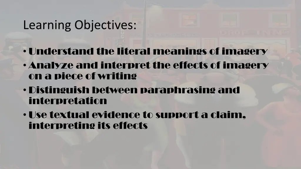 learning objectives