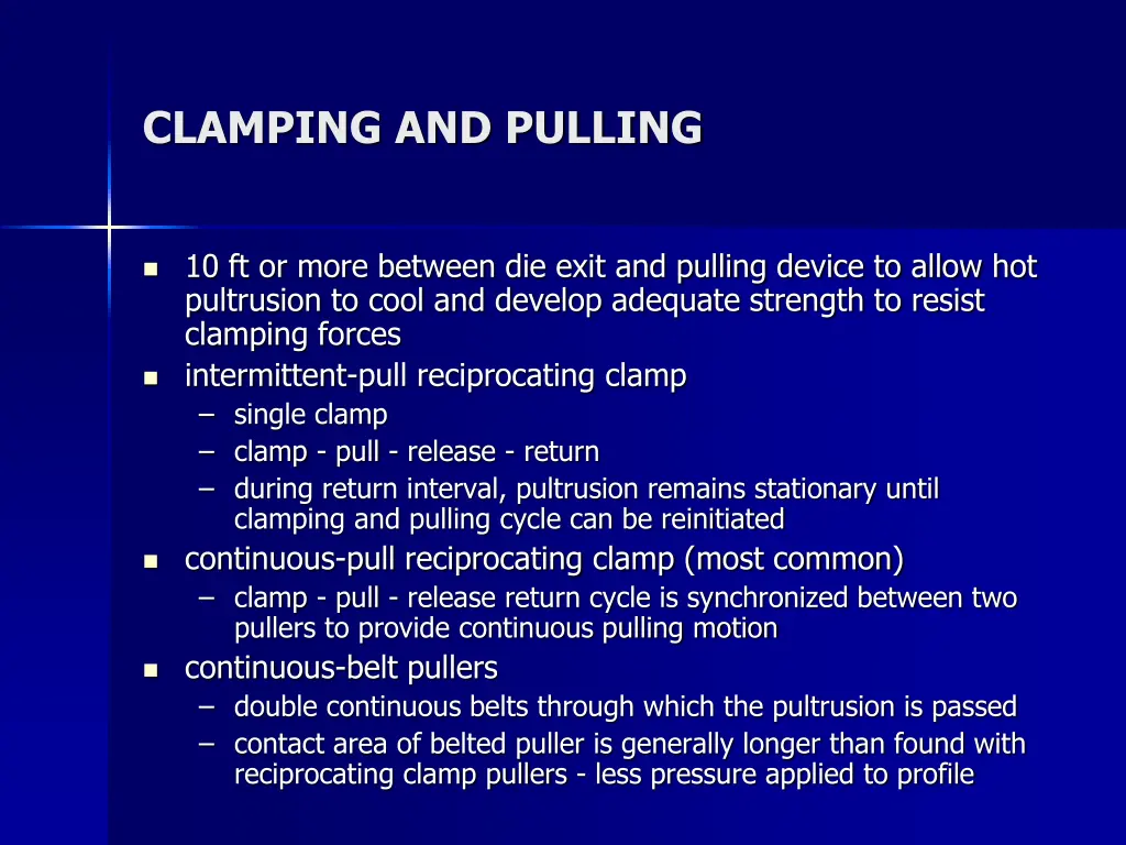 clamping and pulling