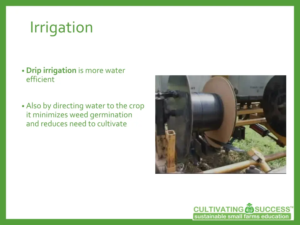 irrigation