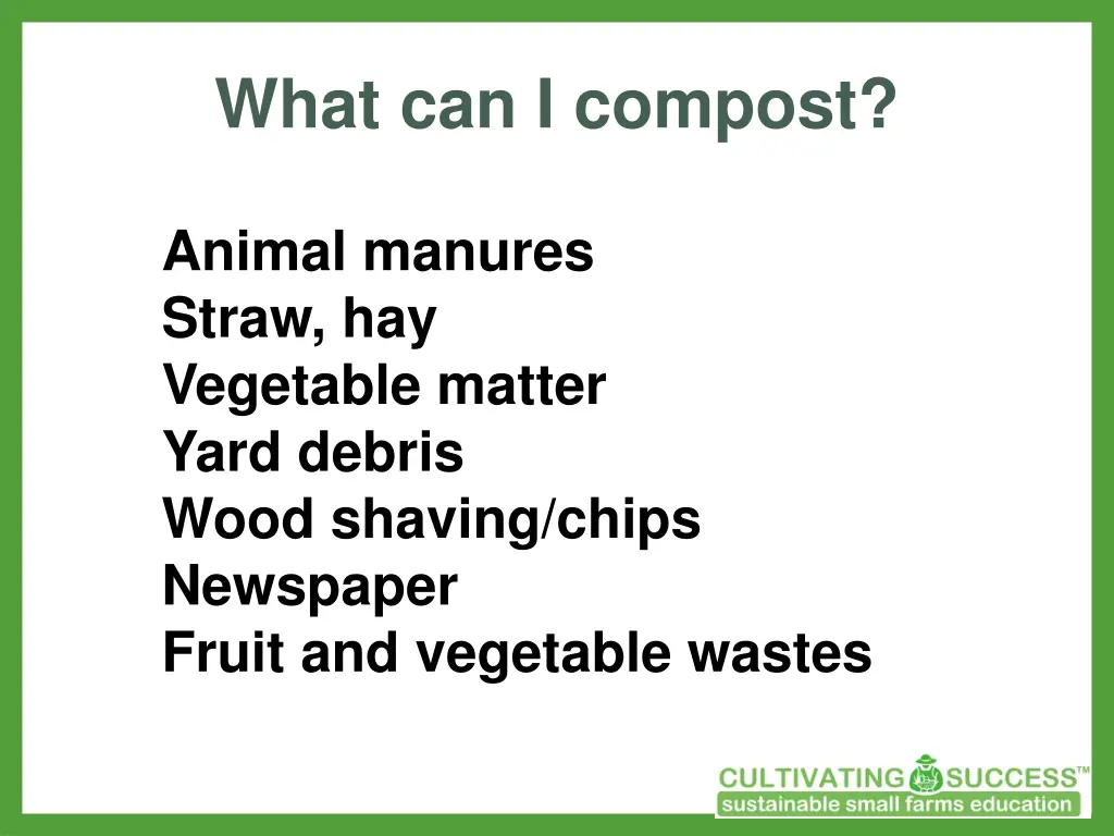 what can i compost