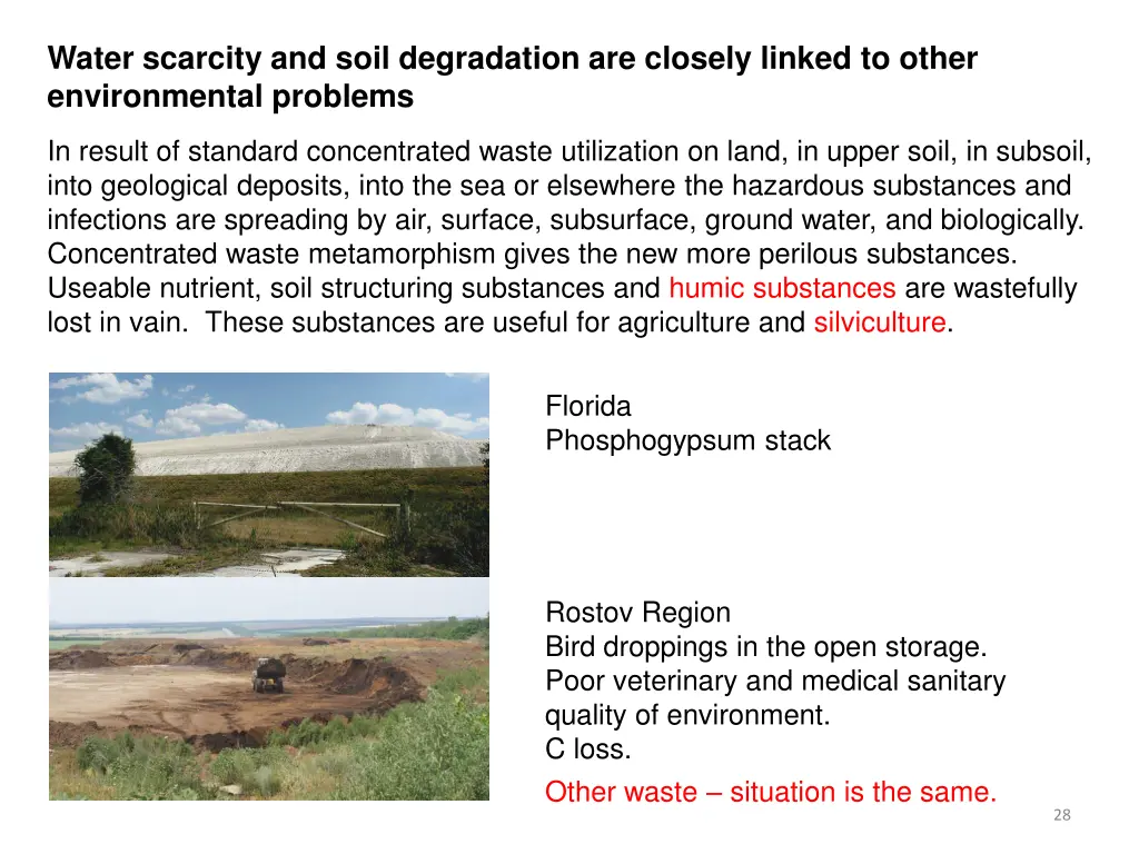 water scarcity and soil degradation are closely