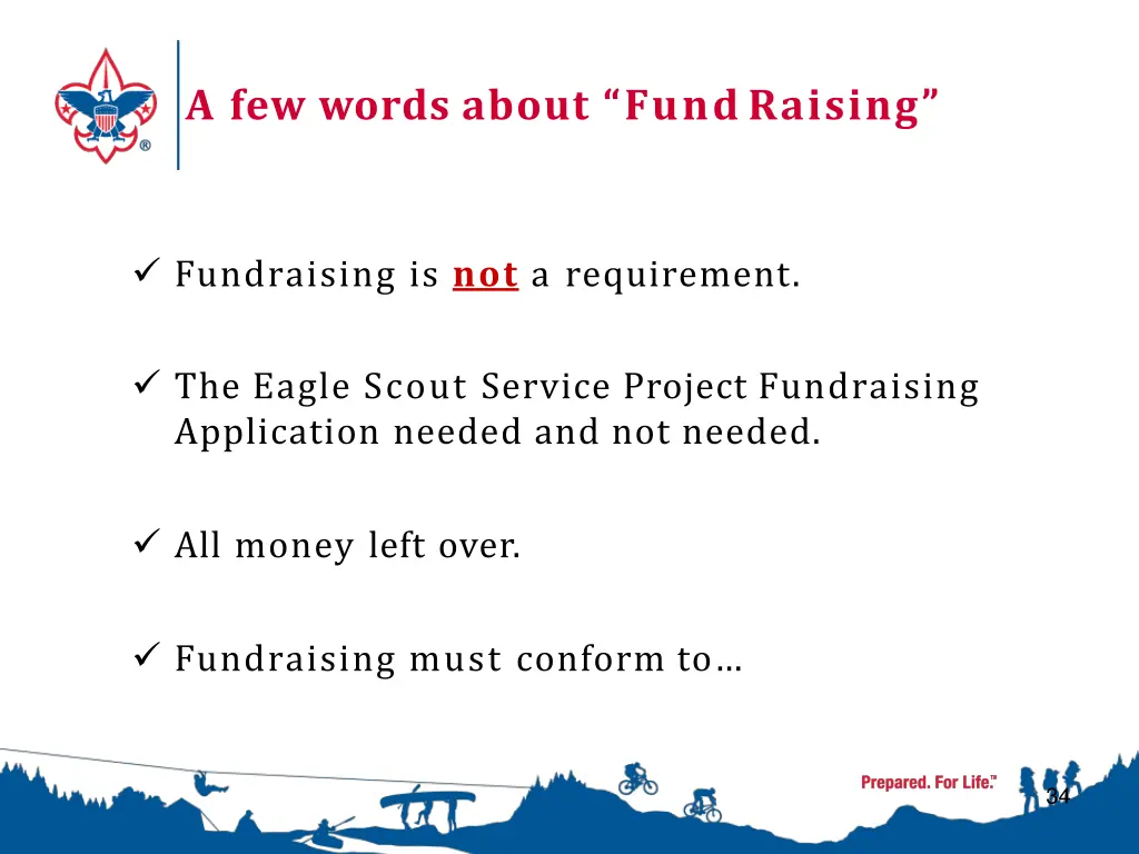 a few words about fund raising