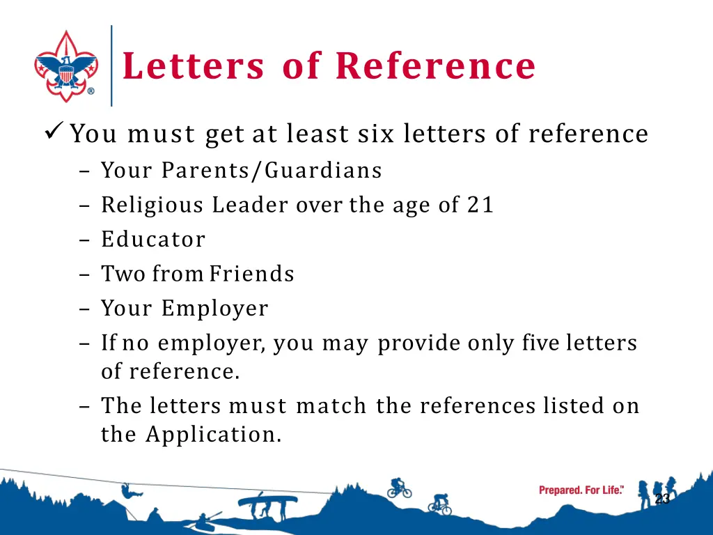 letters of reference