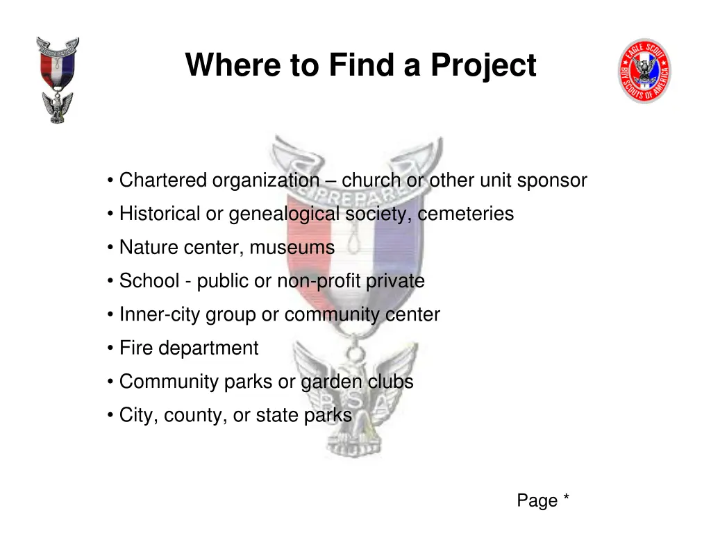 where to find a project