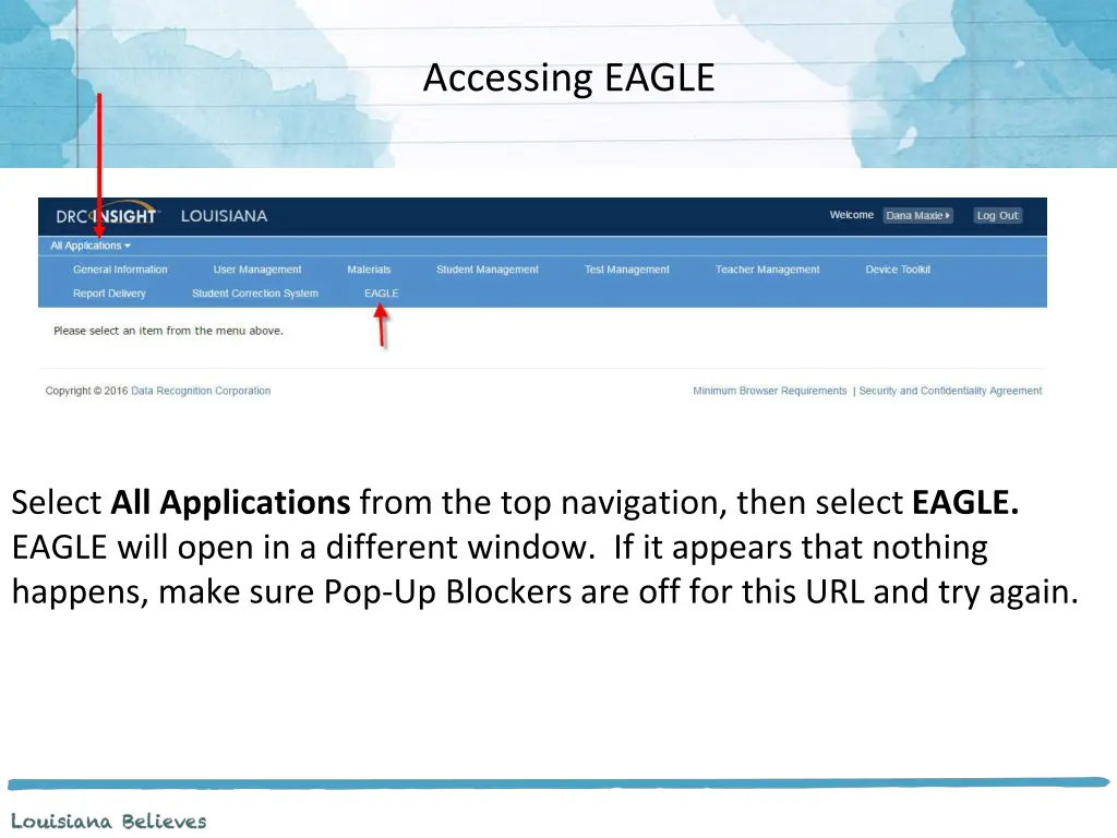 accessing eagle