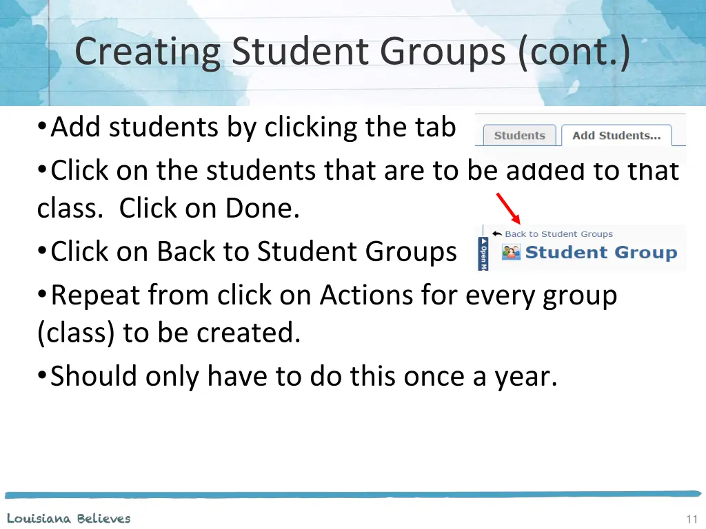 creating student groups cont