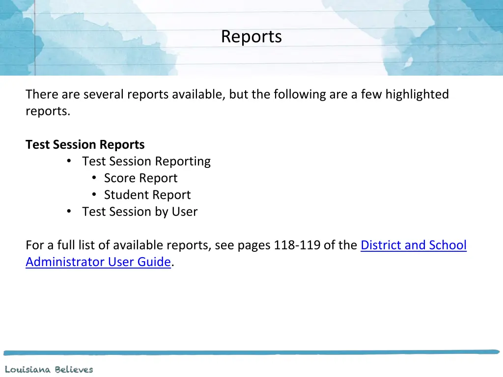 reports