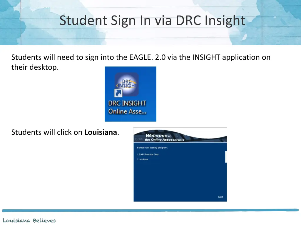 student sign in via drc insight