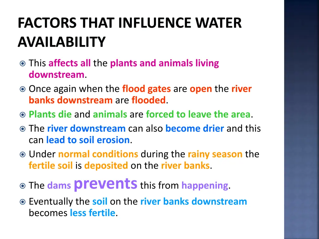 factors that influence water availability 12