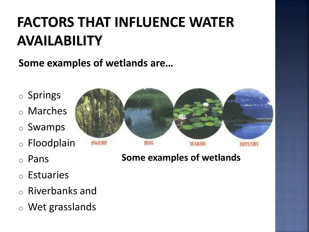 factors that influence water availability 15