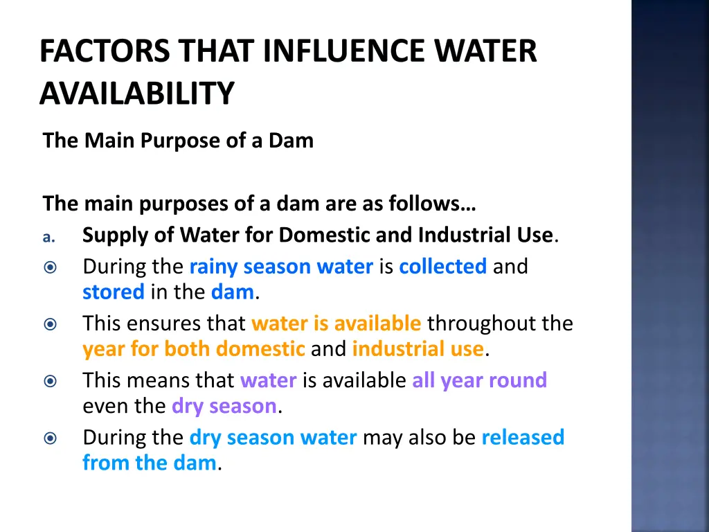 factors that influence water availability 2