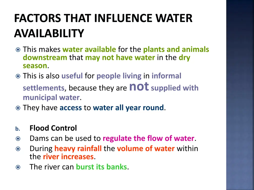 factors that influence water availability 3