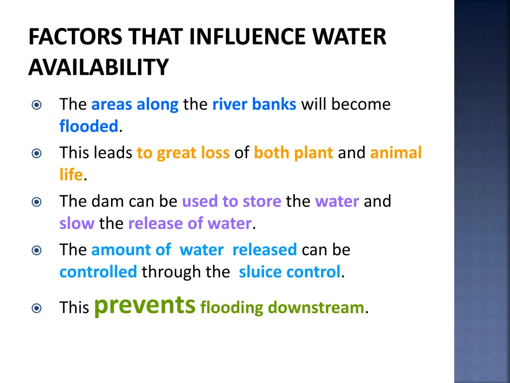 factors that influence water availability 4