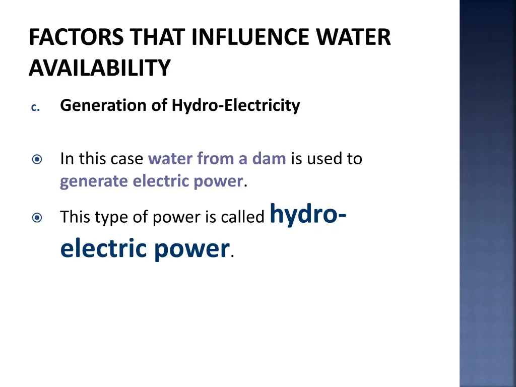 factors that influence water availability 5