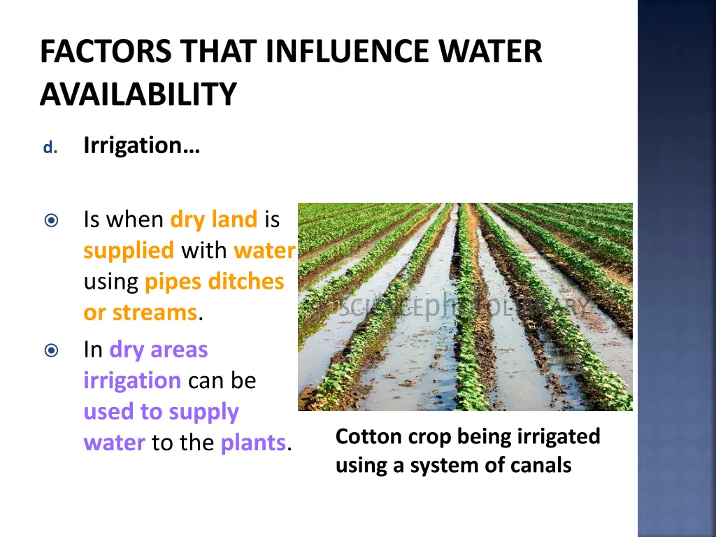 factors that influence water availability 7