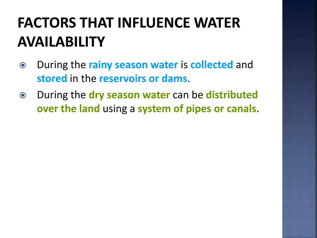 factors that influence water availability 8