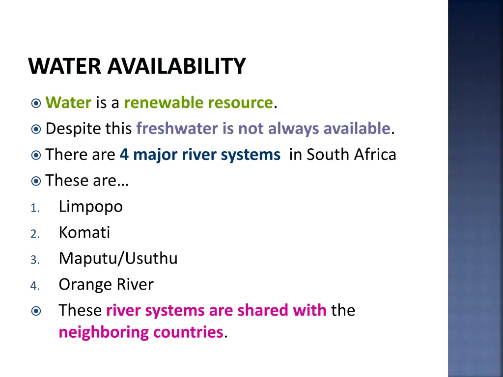 water availability 1